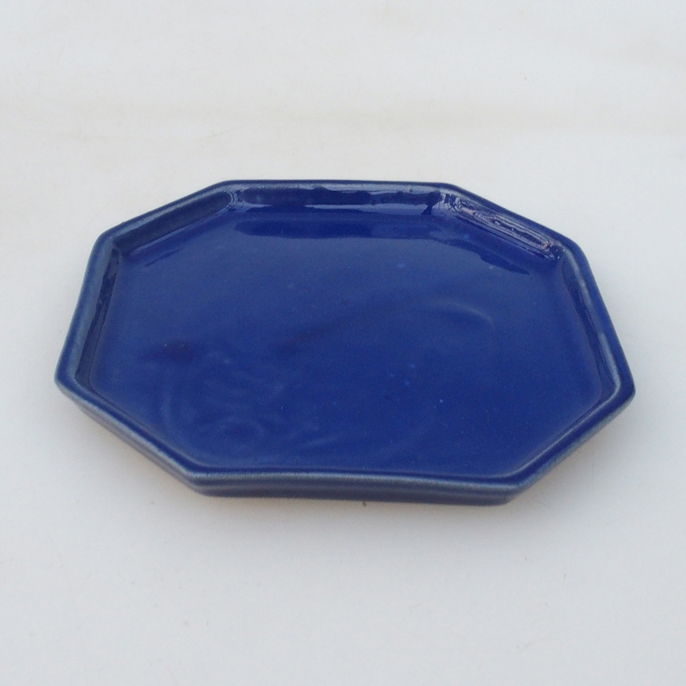 Keramická podmiska H13 -12 x 12 x 1 cm - modrá