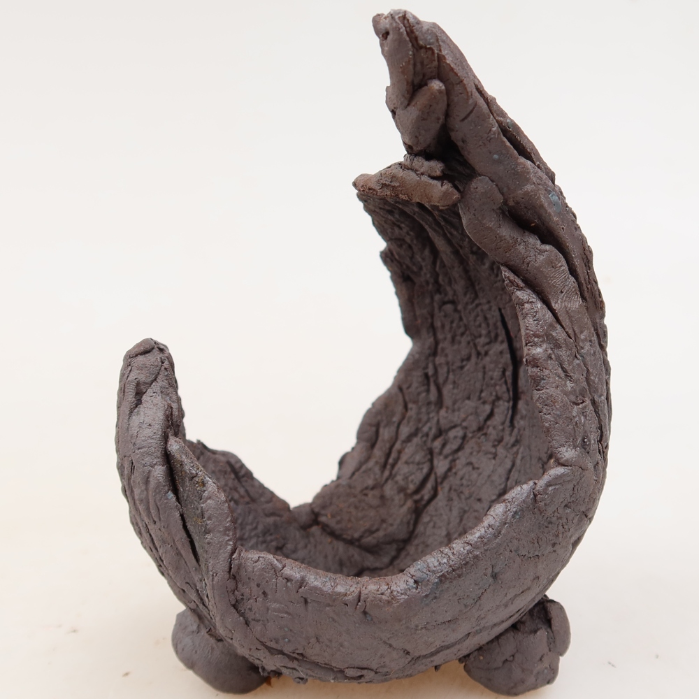Keramická škrupina  7,5 x 7 x 11,5 cm, farba hnedá