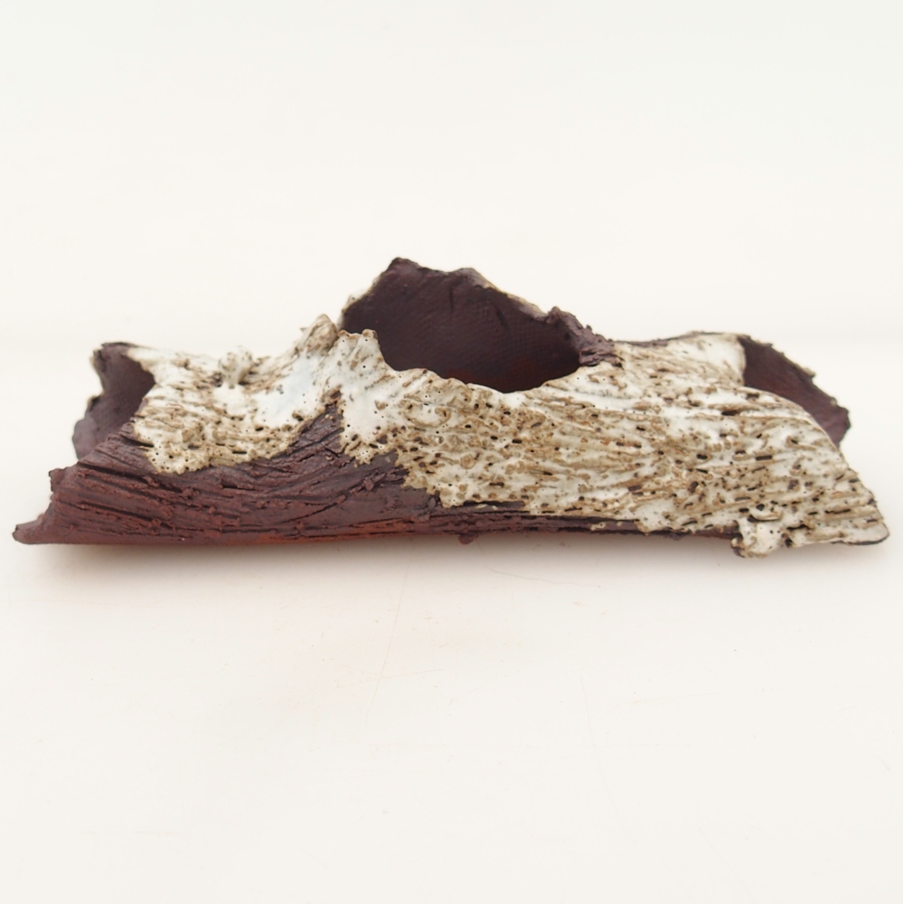 Keramická mušľa 11 x 4 x 3 cm , farba béžová