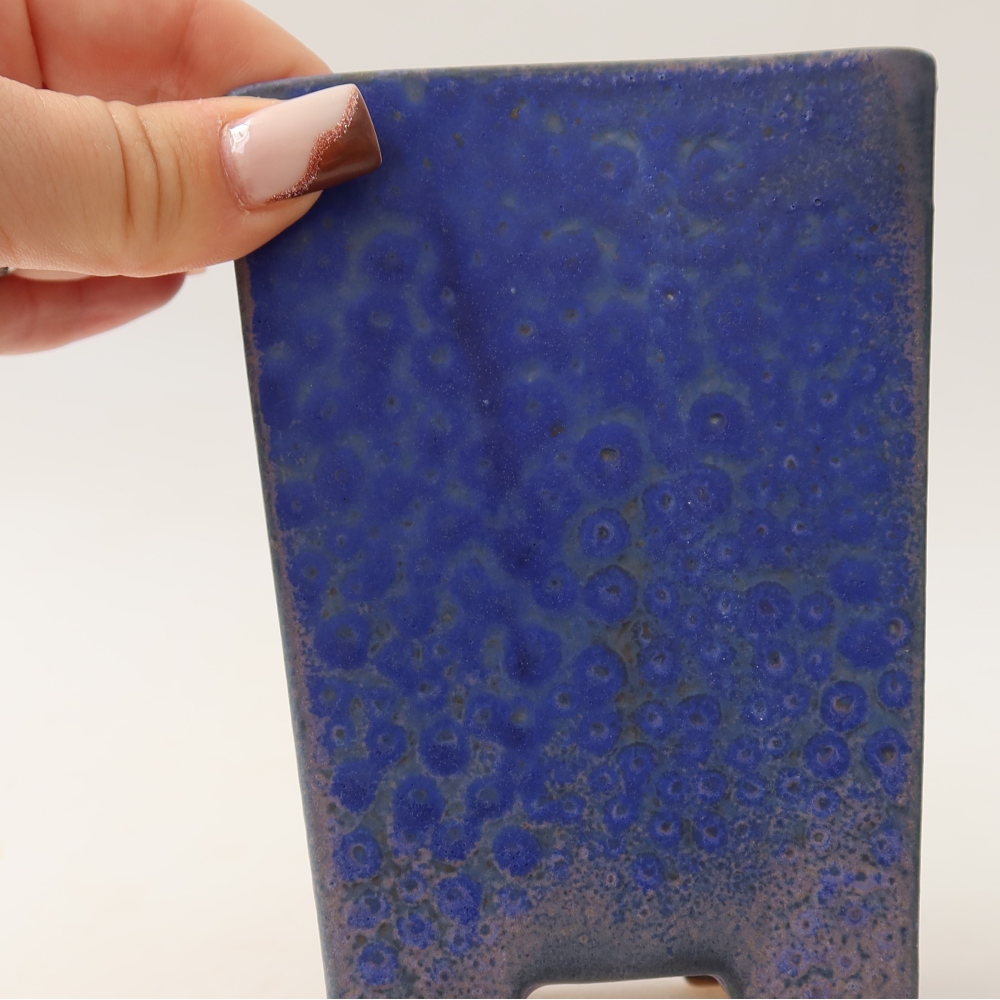 Keramická miska na bonsaje 9 x 9 x 12,5 cm, farba modrá