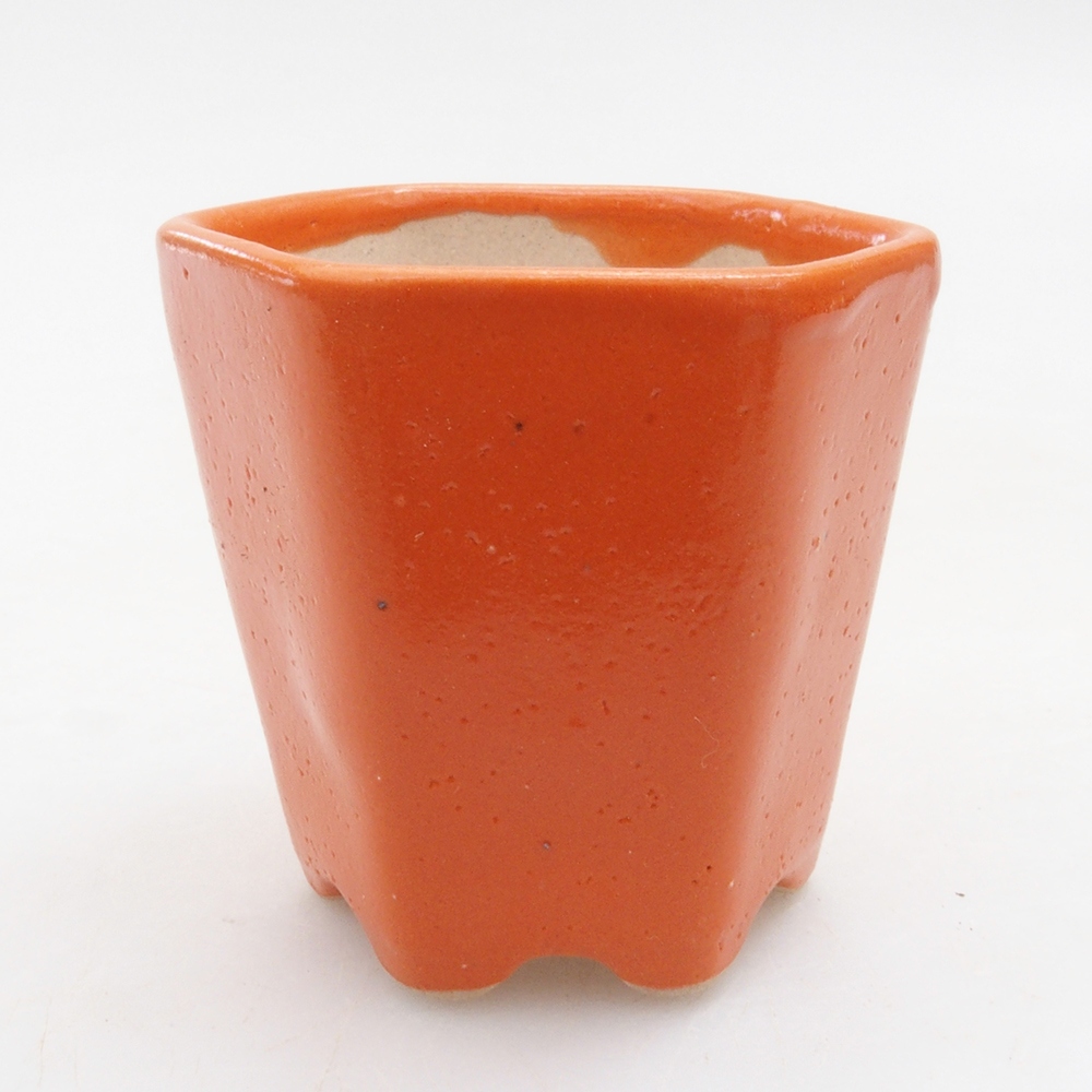 Mini bonsai miska 5 x 5 x 5 cm, farba oranžová