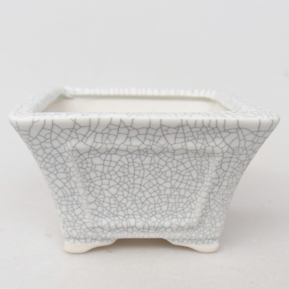 Keramická miska na bonsaje 8,5 x 8,5 x 5 cm, farba raku