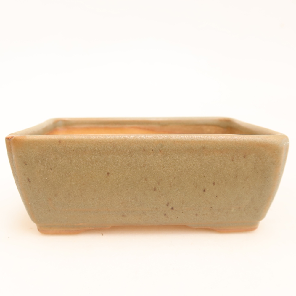 Keramická miska na bonsaje 13 x 9 x 5 cm, farba sivá