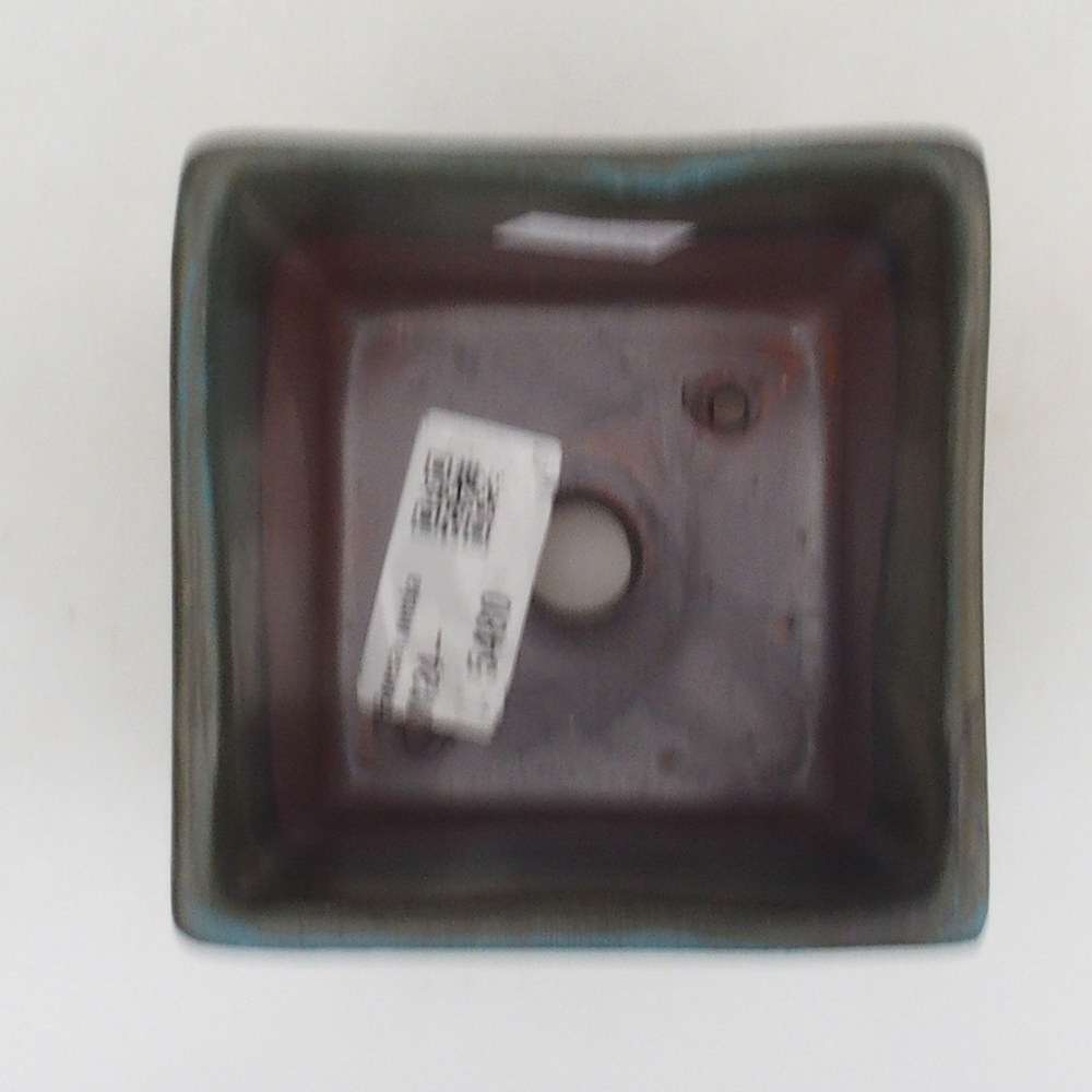 Keramická bonsai miska 8,5 x 8,5 x 8,5 cm, farba modra
