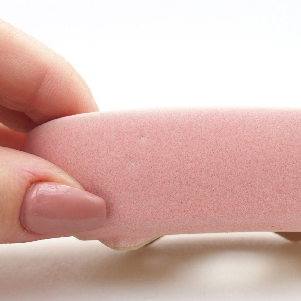 Keramická miska na bonsaje 9 x 6,5 x 2,5 cm, ružová