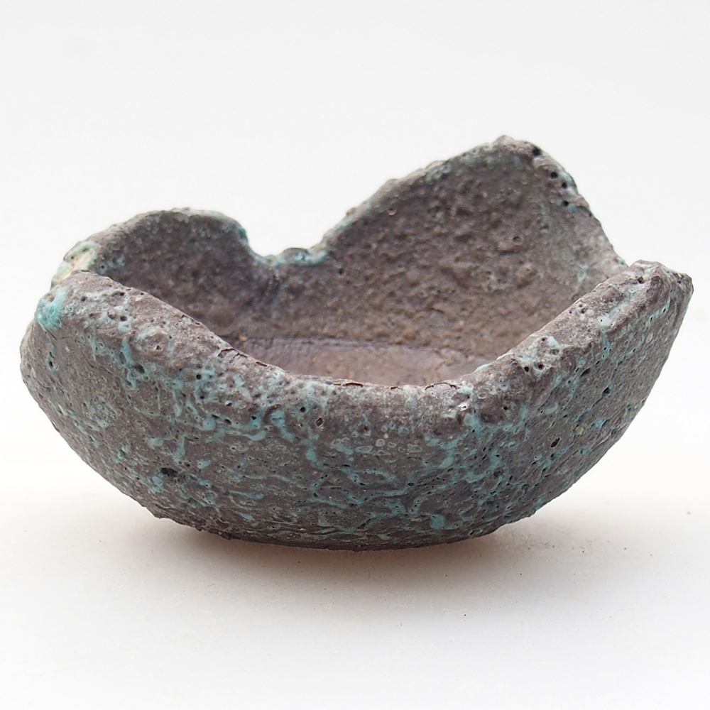 Keramická mušľa 9 x 9 x 5,5 cm , farba modrá