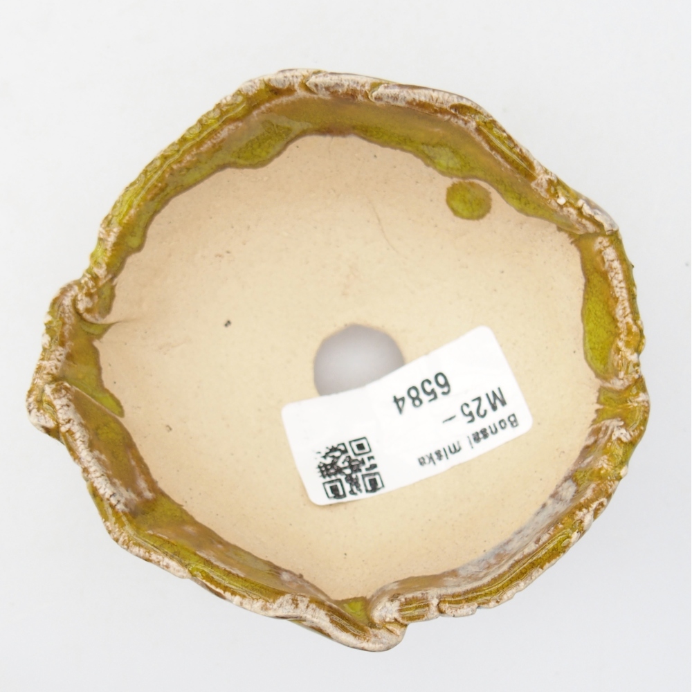 Keramická mušľa 9 x 8,5 x 5 cm , žltá