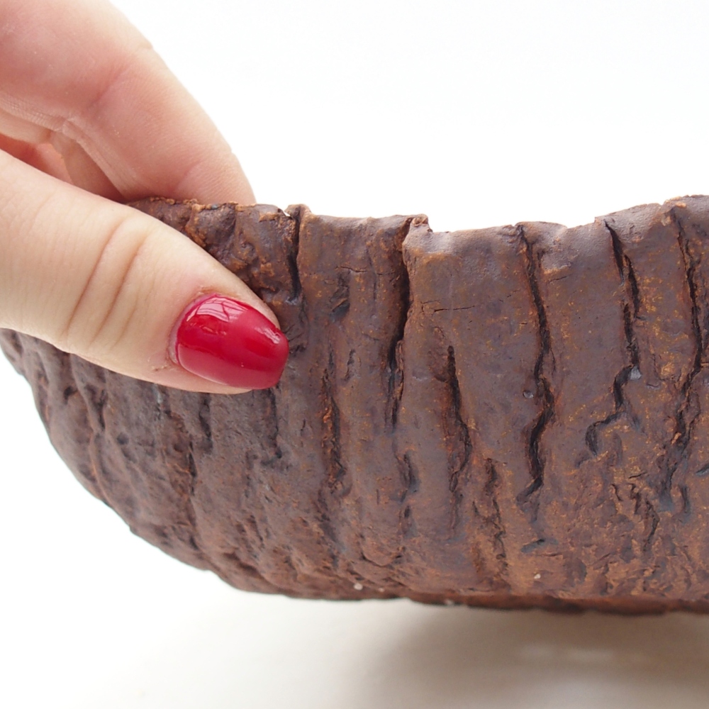 Keramická mušľa 29 x 21 x 7 cm , farba hnedá