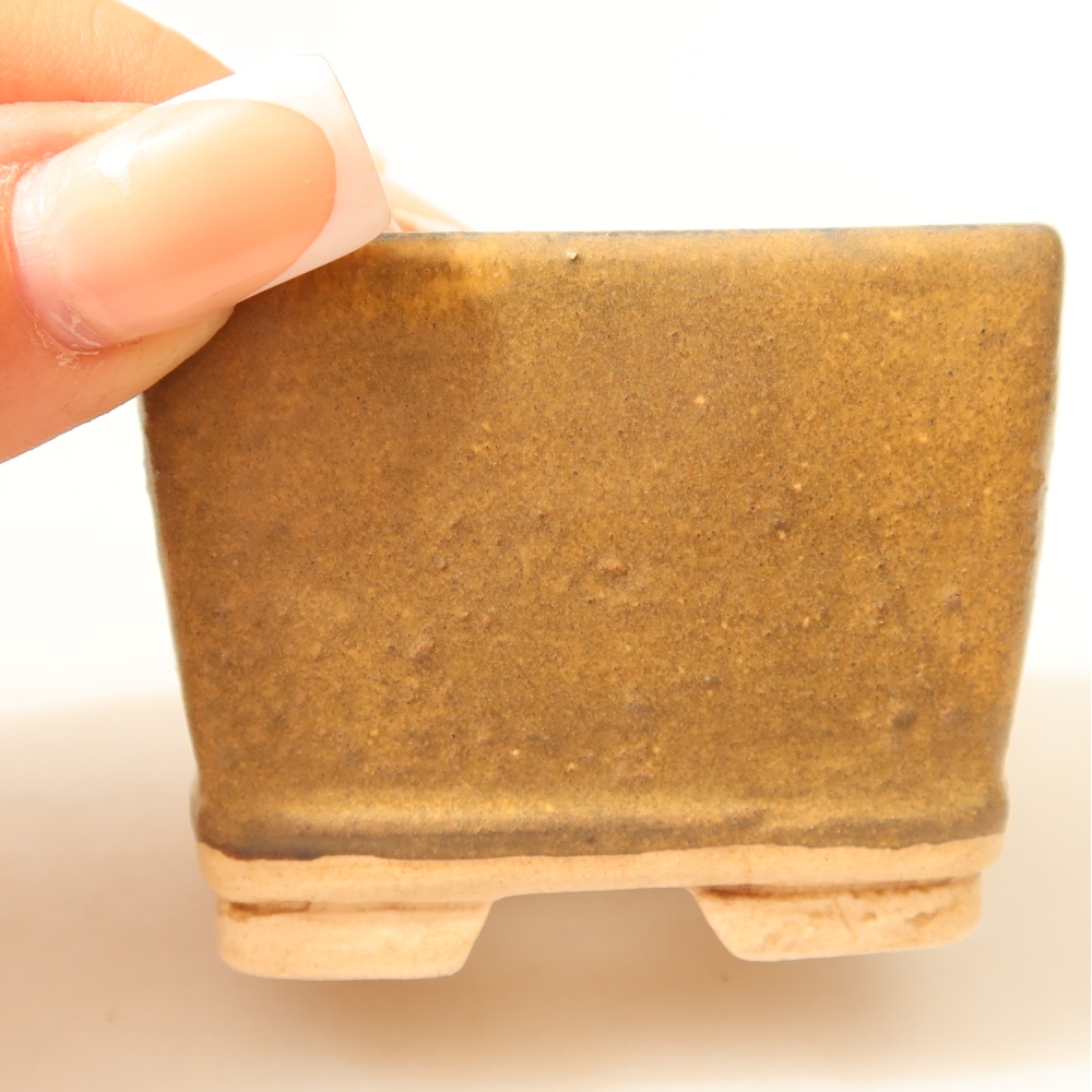 Keramická miska na bonsaje 6 x 6 x 5 cm, farba modrá