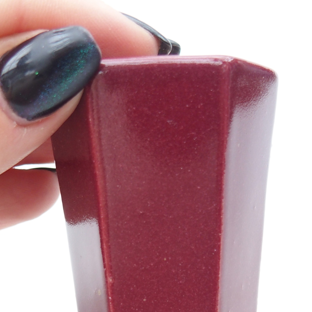 Mini bonsajová miska 4 x 3,5 x 5,5 cm, bordová