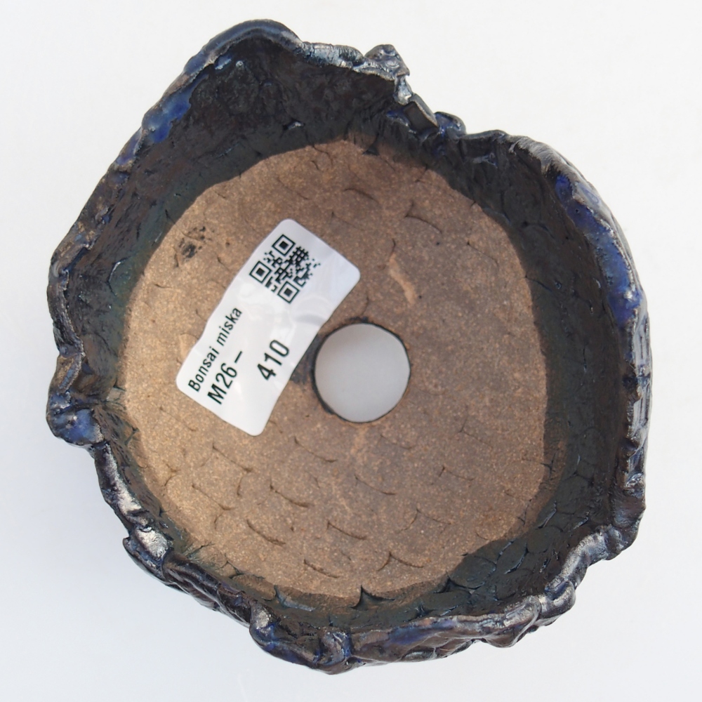 Keramická mušľa 10 x 9 x 8 cm , farba modrá