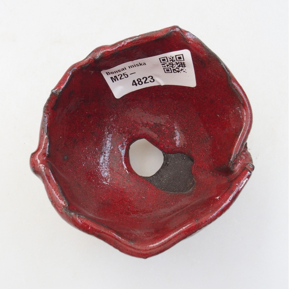Keramická Škrupina 8 x 8 x 6 cm , farba červená