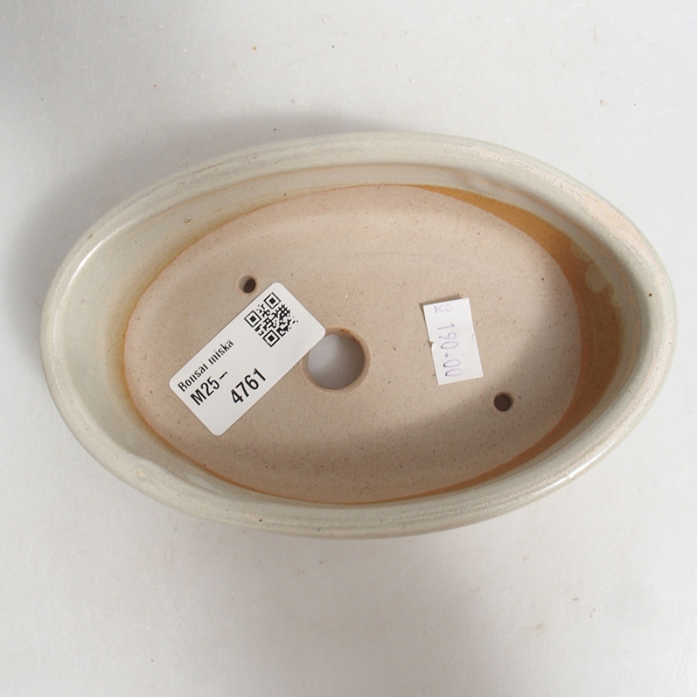 Keramická bonsai miska 15 x 9,5 x 4 cm, farba  béžová