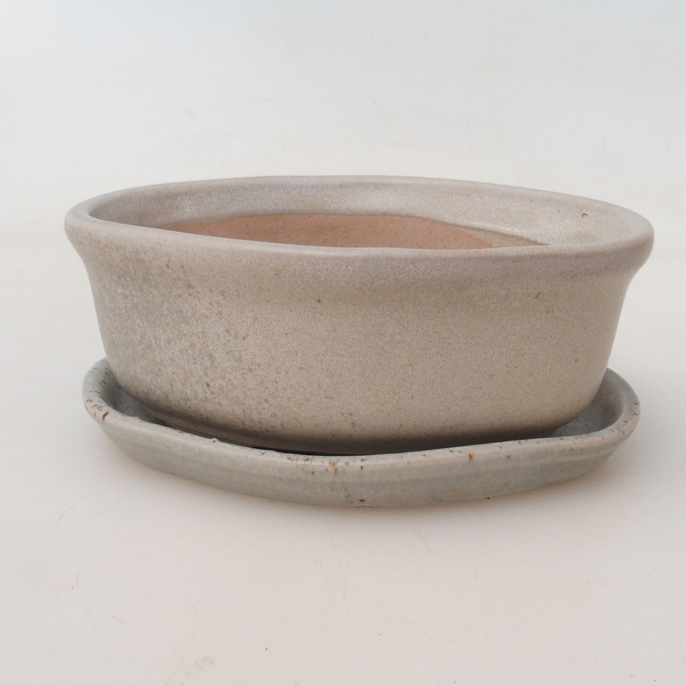 Bonsai miska + podmiska H05 - 11 x 8 x 4 cm.