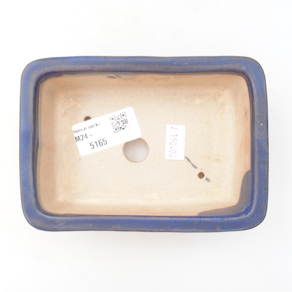 Keramická bonsai miska 13,5 x 9,5 x 4,5 cm, farba modra
