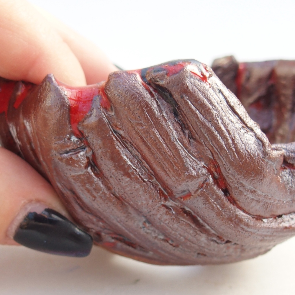 Keramická mušľa 8 x 8 x 5,5 cm , farba hnedá