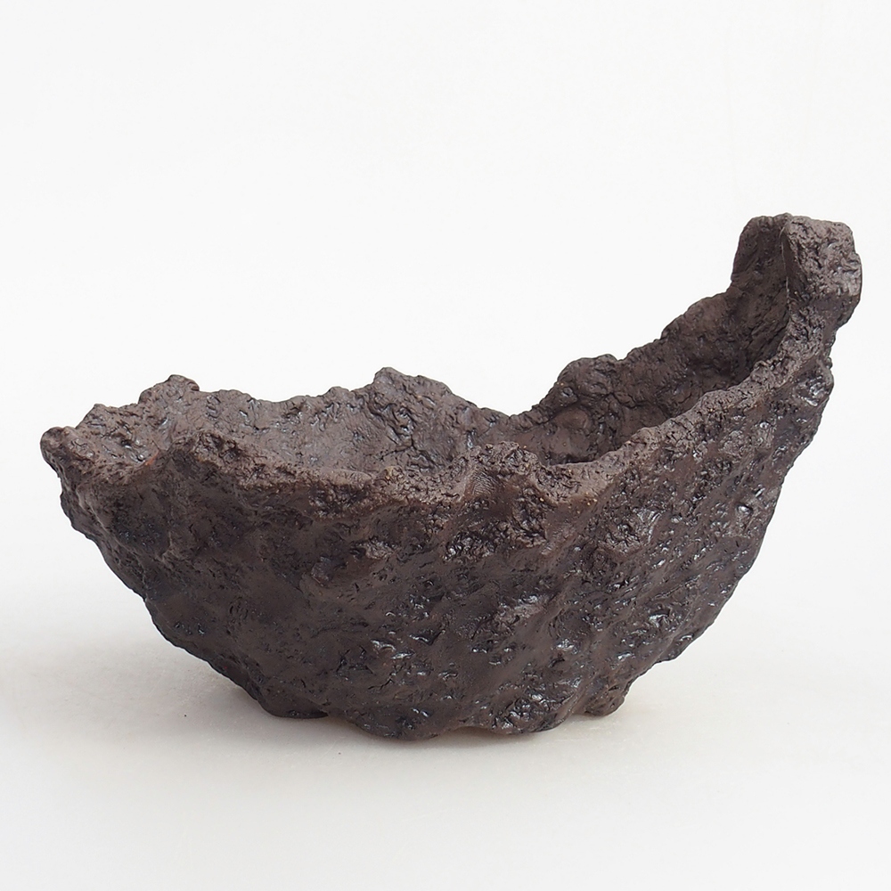 Keramická mušľa 19 x 15 x 14 cm , farba hnedá