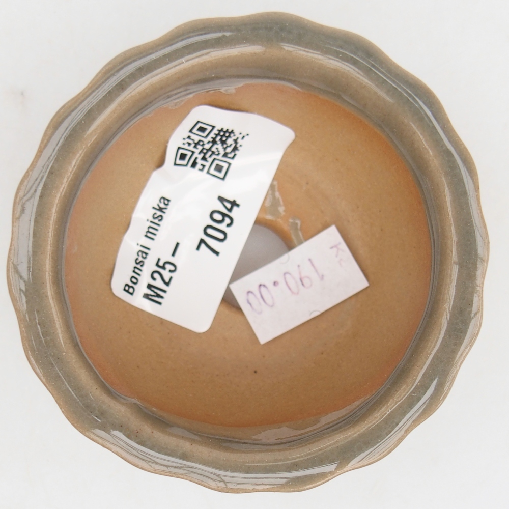Keramická miska na bonsaje 7 x 8,5 x 3,5 cm, sivá