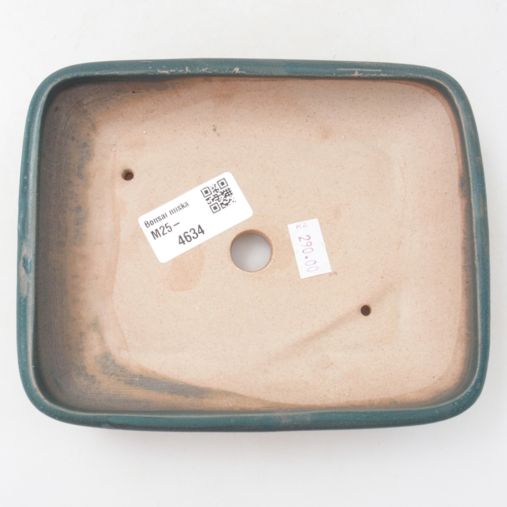 Keramická bonsai miska 17 x 13,5 x 3,5 cm, farba modra