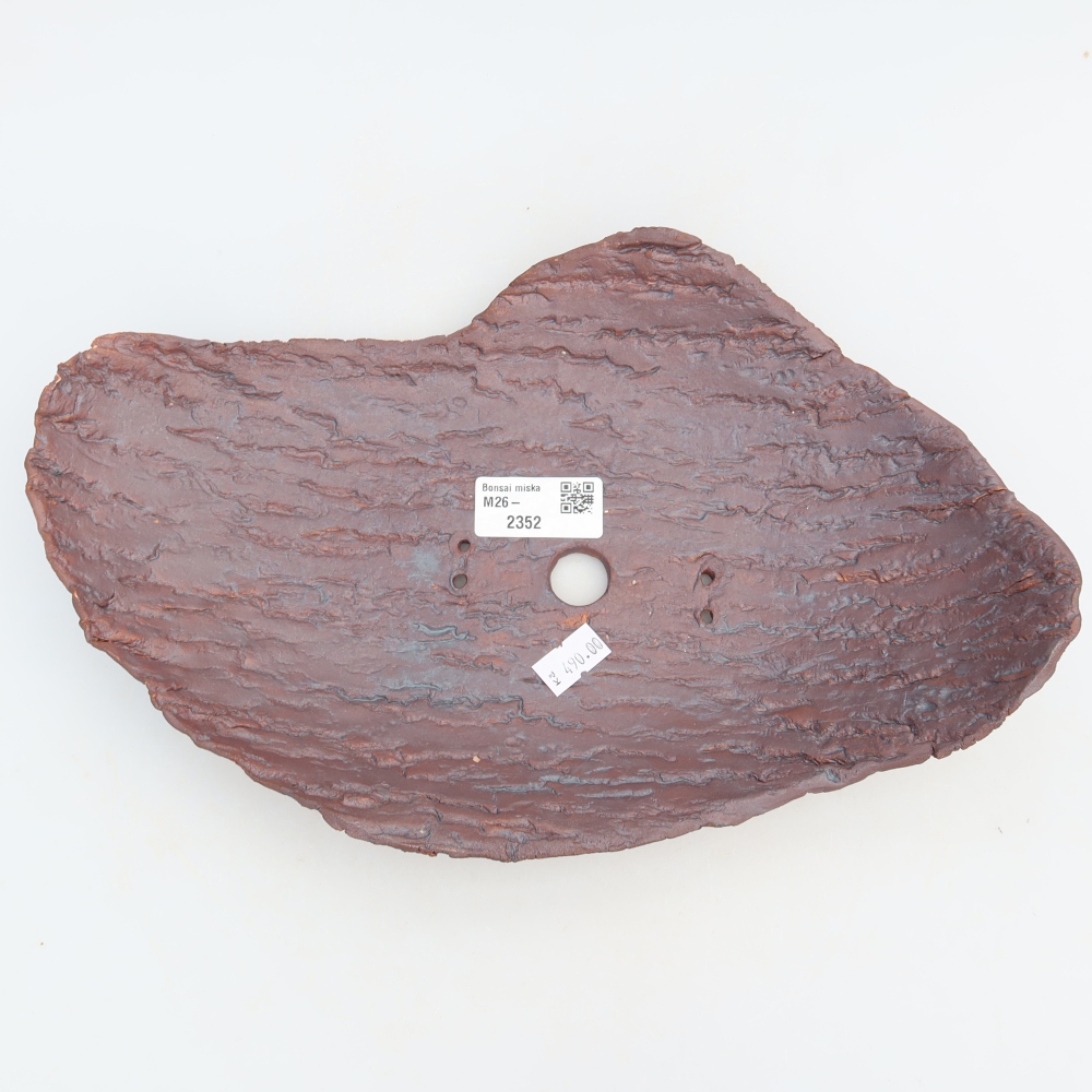 Keramická škrupina  30 x 19,5 x 7 cm, farba hnedá