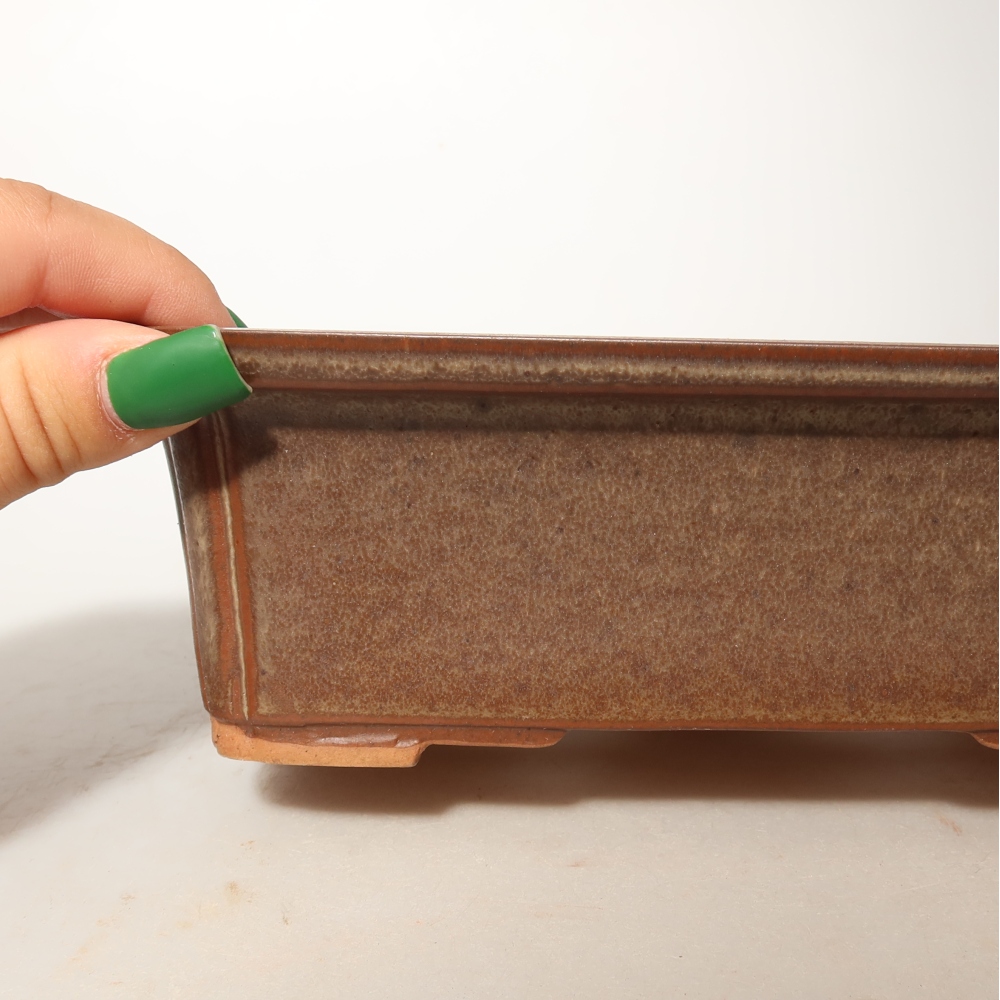 Keramická miska  20 x 15,5 x 5,5 cm, farba hnedá