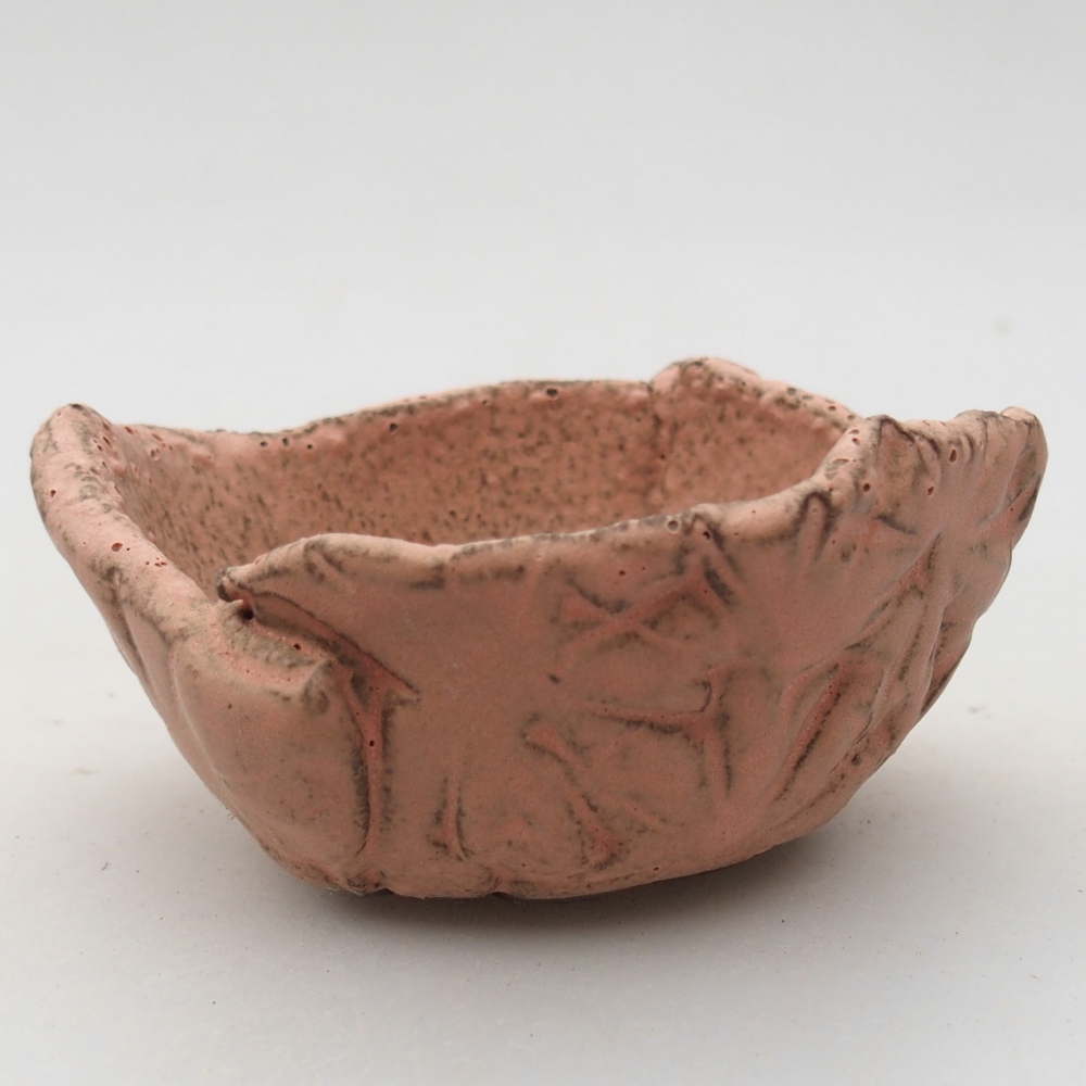 Keramická mušľa 9 x 8 x 4 cm, farba ružová