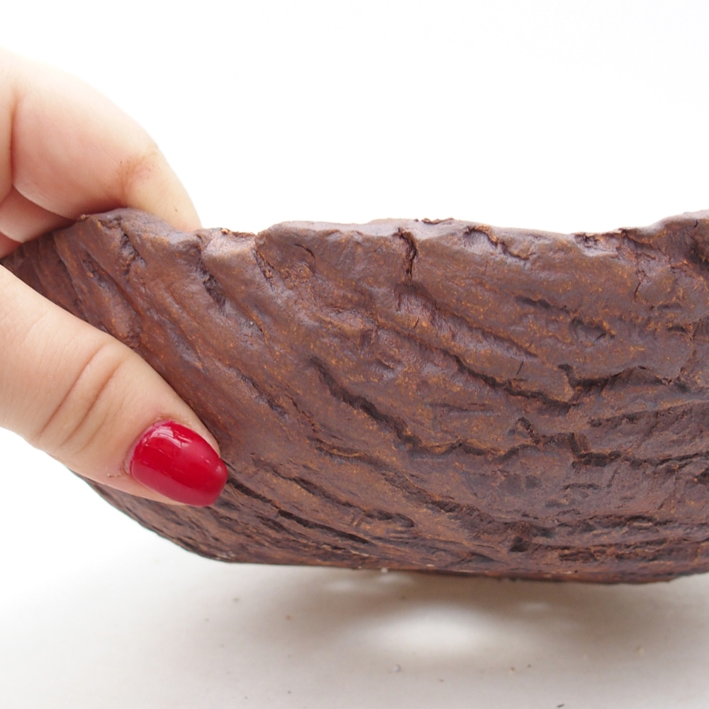 Keramická mušľa 19,5 x 18 x 6,5 cm , farba hnedá