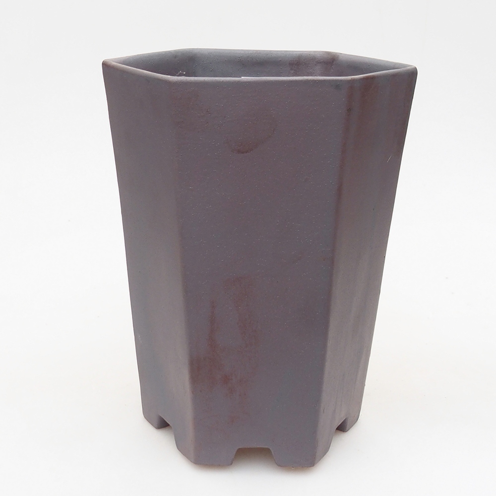 Keramická bonsajová miska 13 x 11,5 x 17 cm, farba kovu