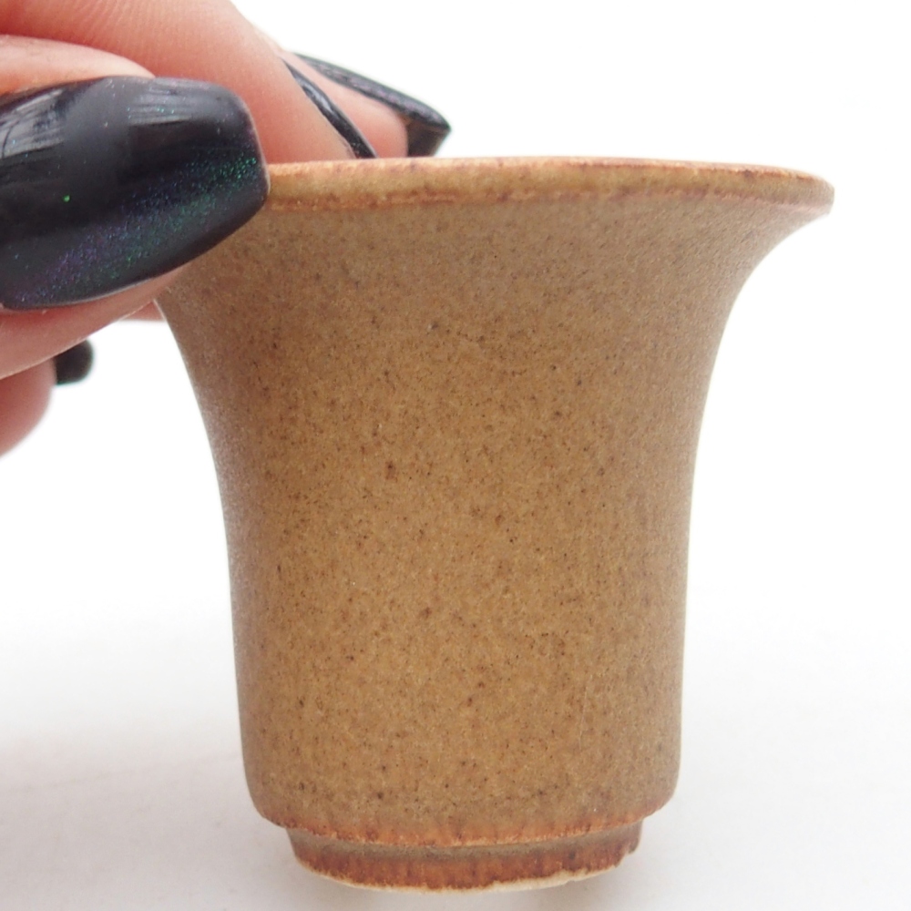 Mini bonsajová miska 4,5 x 4,5 x 4 cm, hnedá