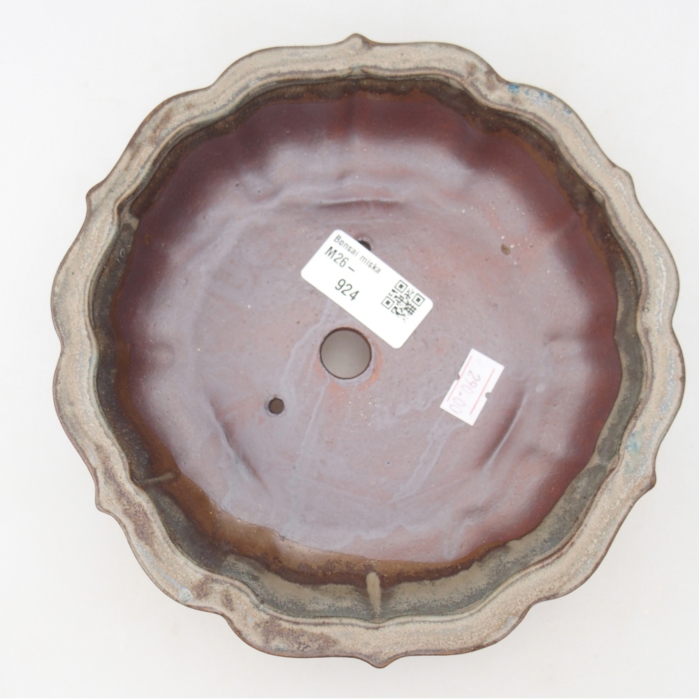 Keramická miska na bonsaje 18 x 18 x 5 cm, modrošedá