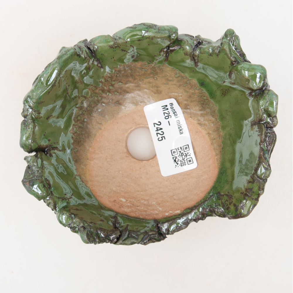 Keramická škrupina  11,5 x 10,5 x 6 cm, farba zelená