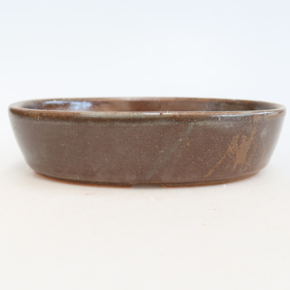 Keramická miska na bonsaje 18,5 x 13,5 x 4,5 cm, hnedá