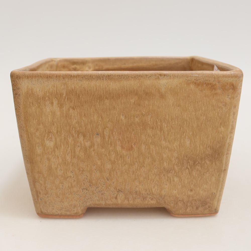 Keramická miska na bonsaje 15 x 15 x 10,5 cm, farba béžová