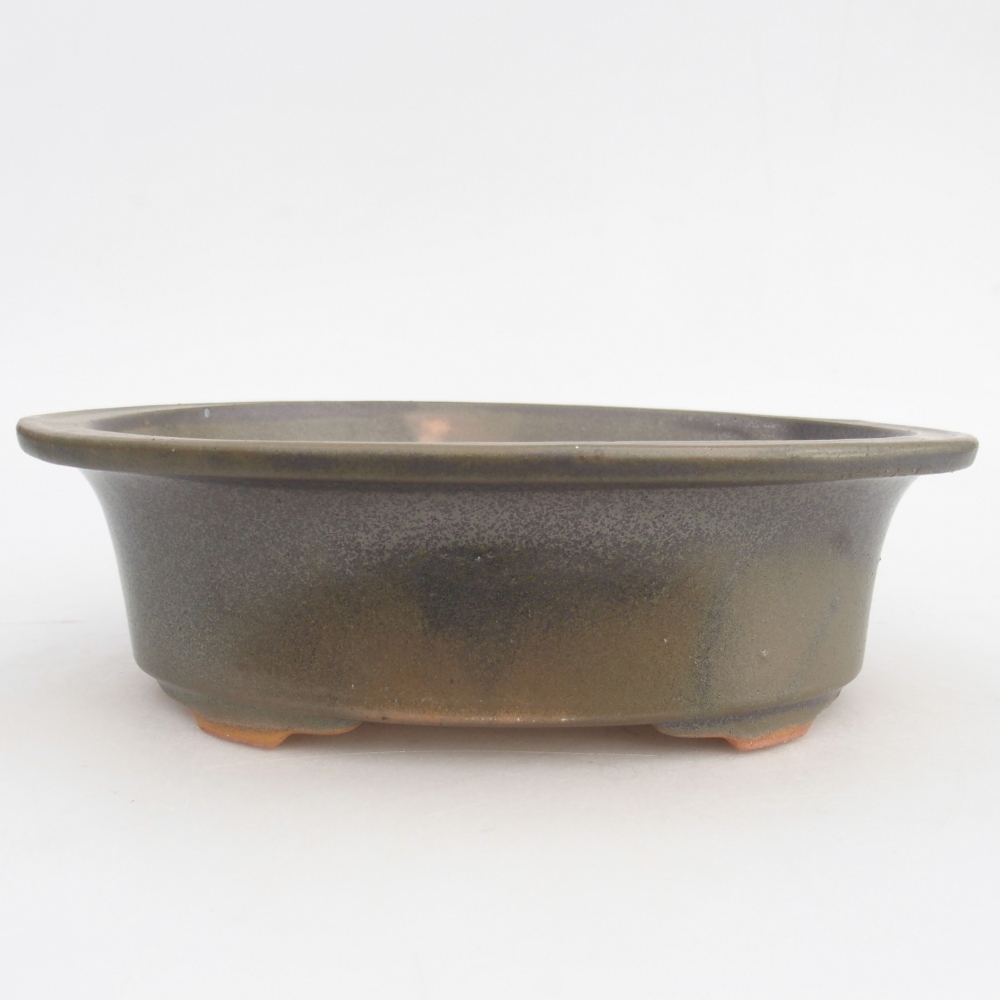 Keramická miska na bonsaje 22,5 x 18,5 x 7 cm, zelená