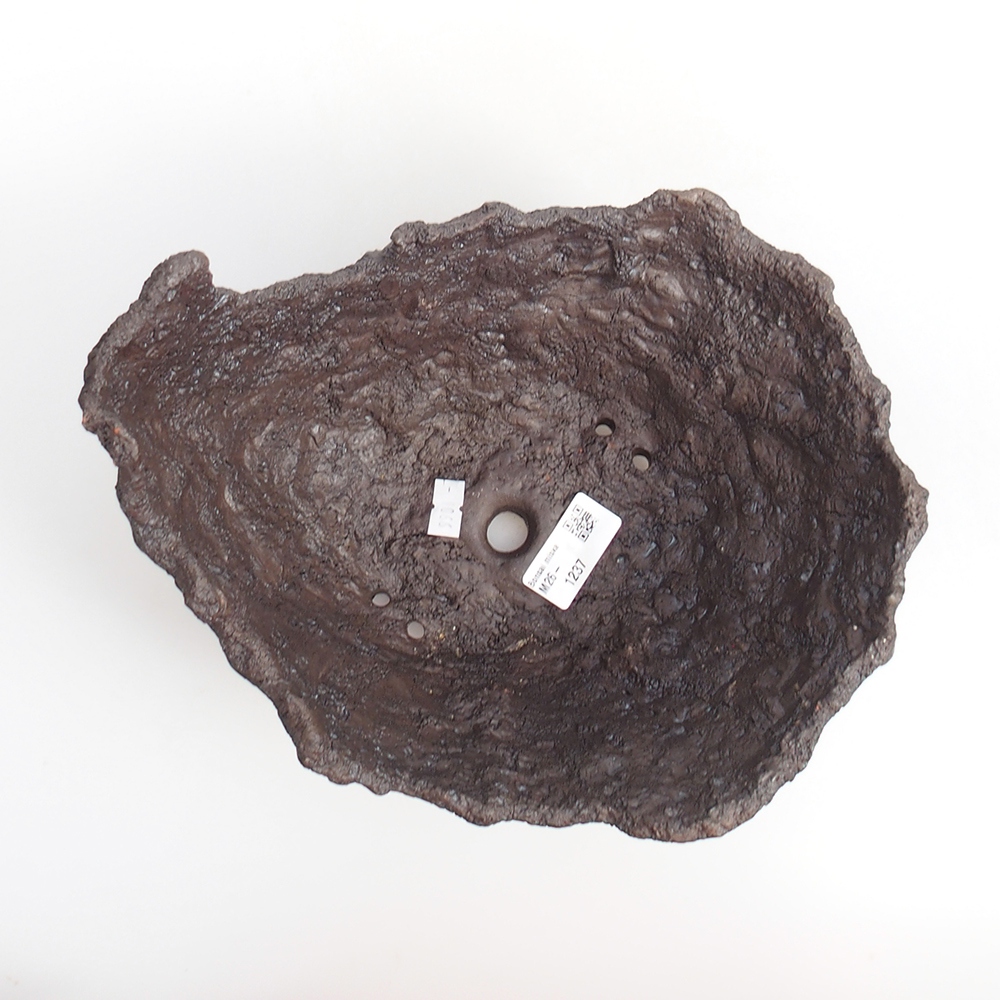 Keramická mušľa 19 x 15 x 14 cm , farba hnedá