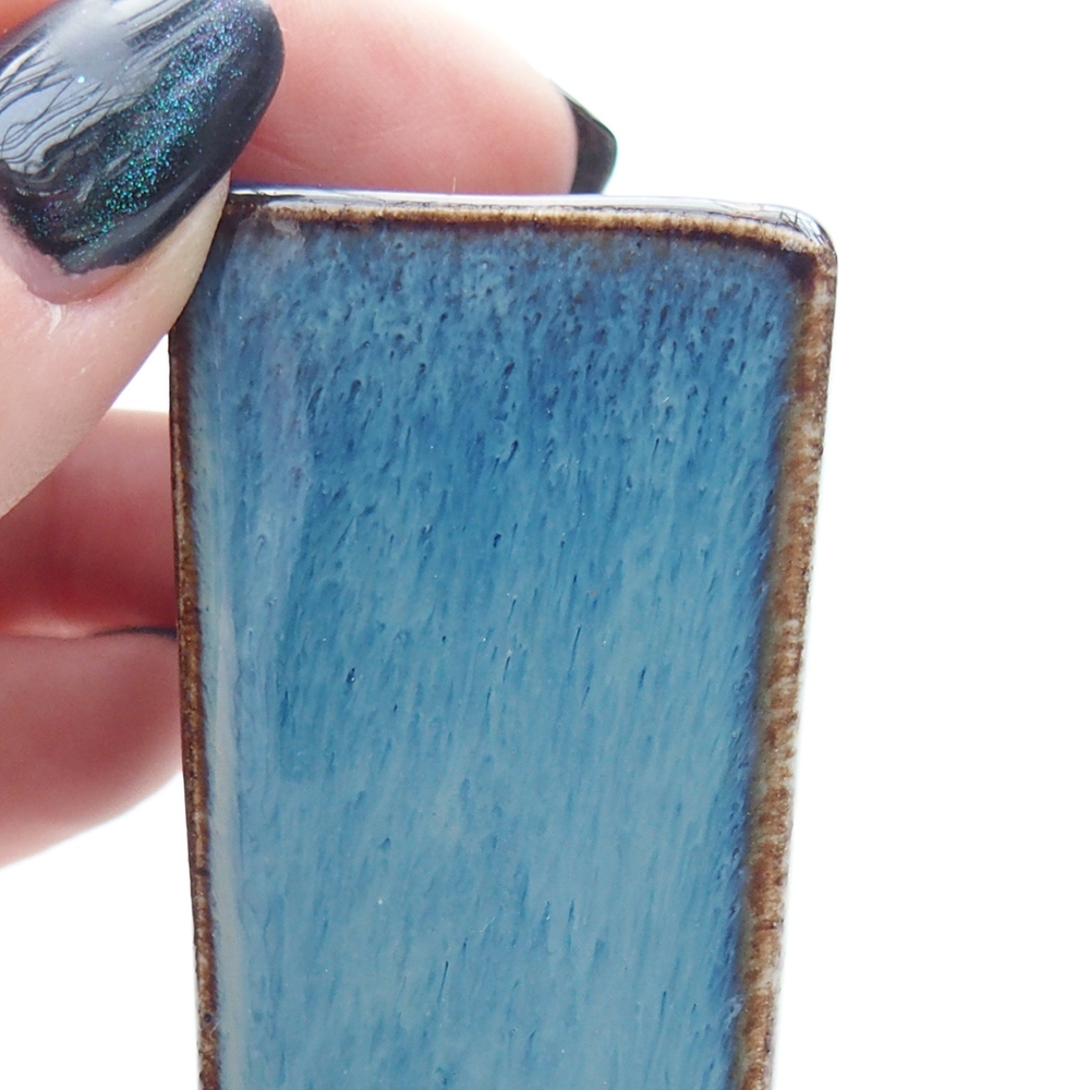 Mini bonsajová miska 3 x 3 x 5,5 cm, farba modrá