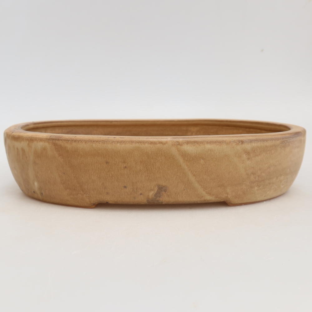 Keramická bonsajová miska 27 x 21 x 5,5 cm, farba béžová