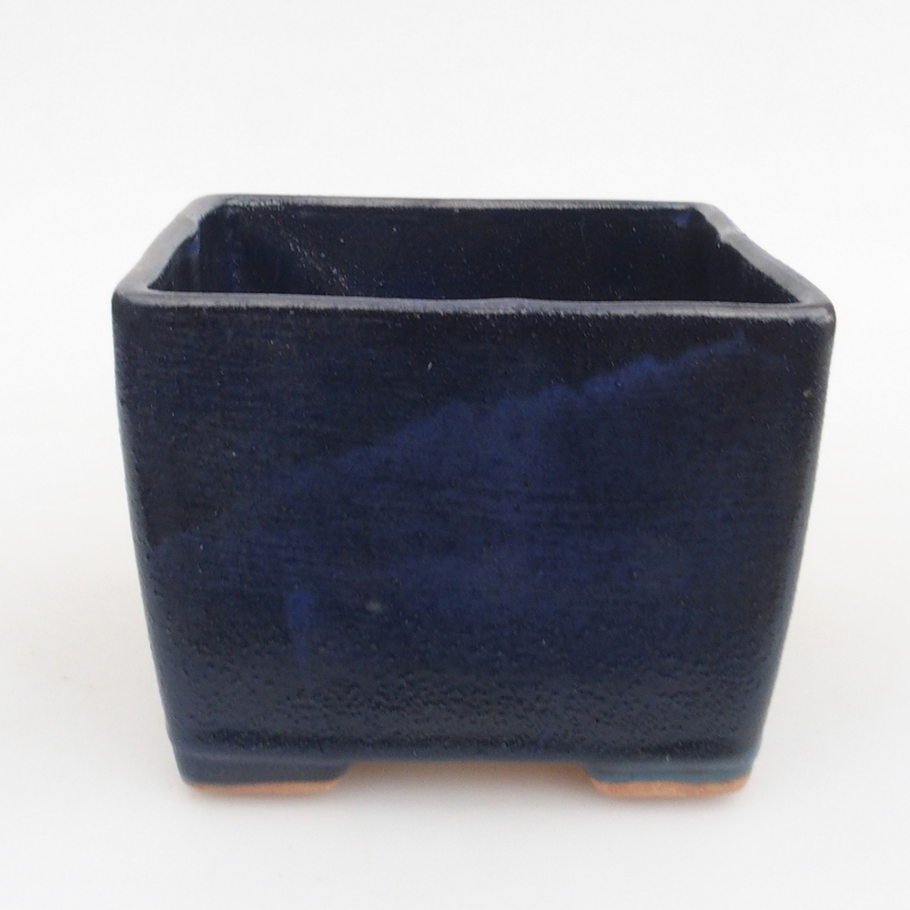 Keramická bonsai miska 11 x 11 x 8,5 cm, farba modra