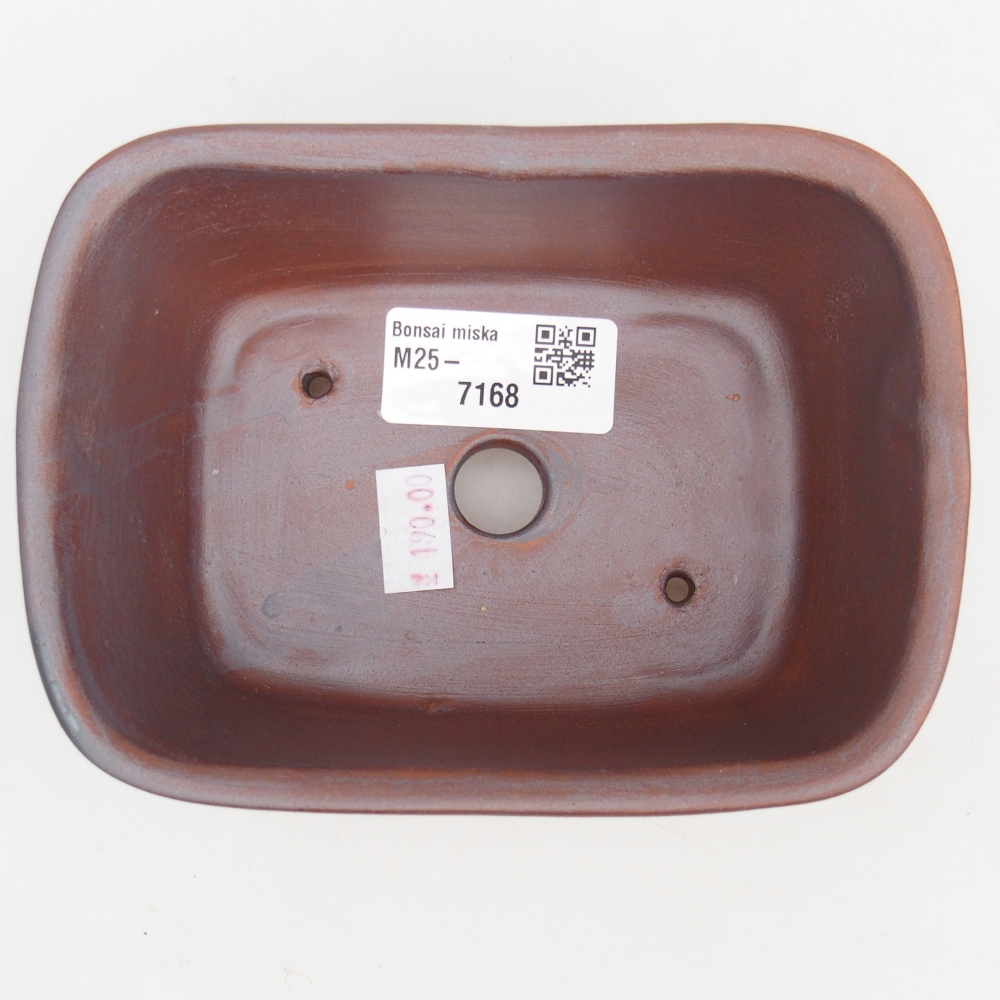 Keramická bonsajová miska 13,5 x 10,5 x 6 cm, farba kovu