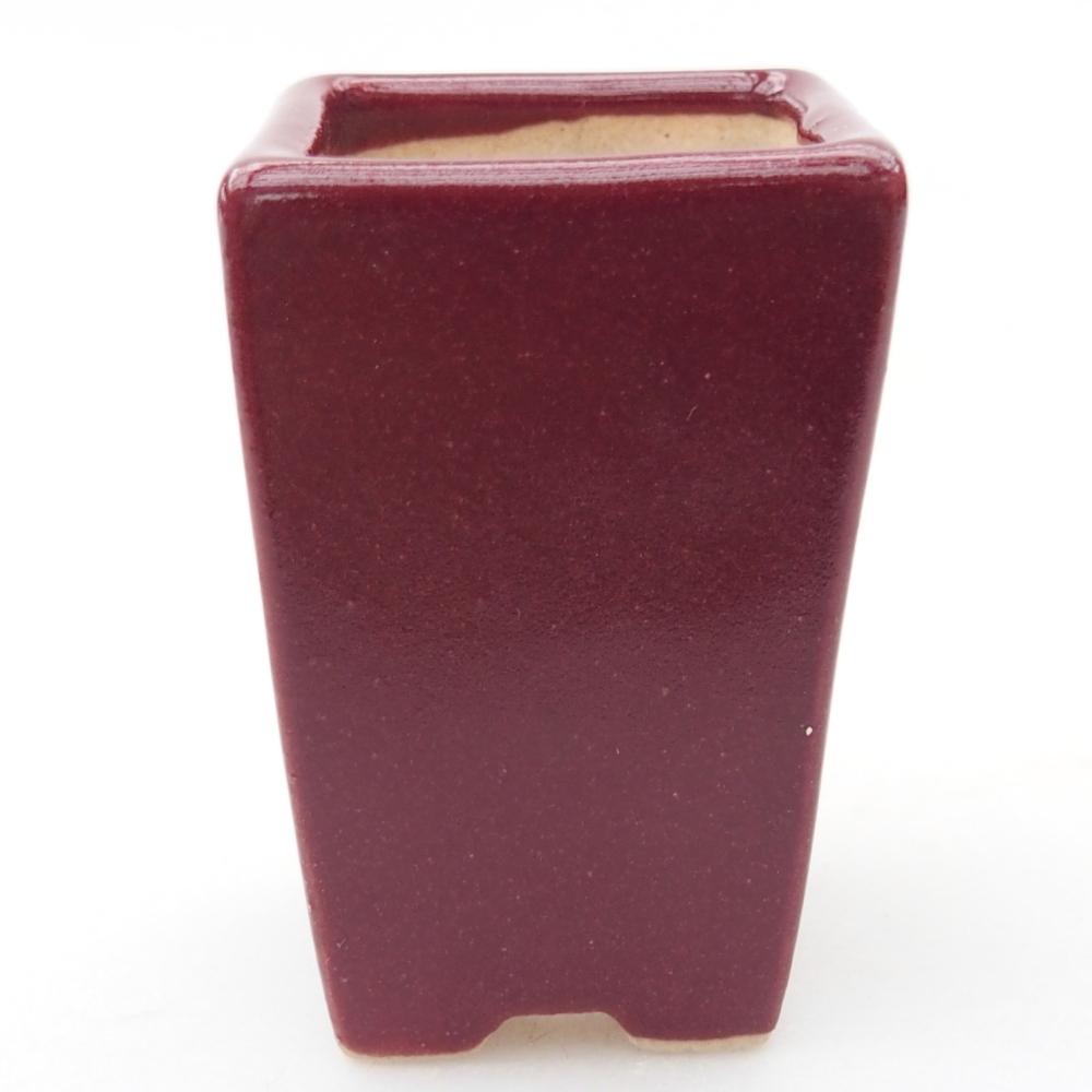 Mini bonsajová miska 3,5 x 3,5 x 5 cm, farba bordová