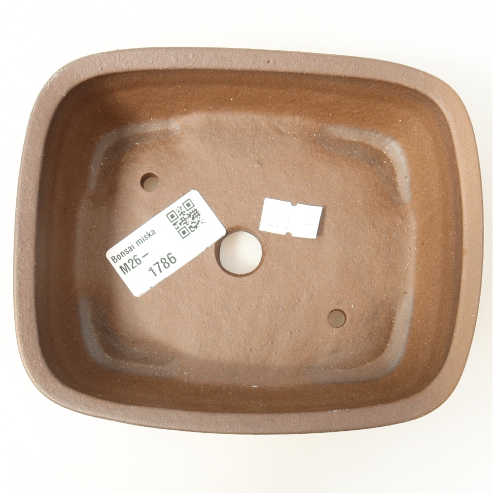 Keramická miska na bonsai 14,5 x 11,5 x 4,5 cm, farba hnedá