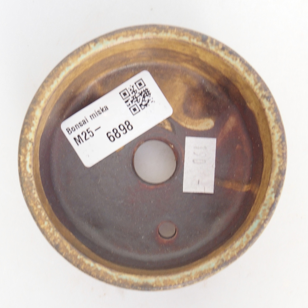 Keramická miska na bonsaje 9 x 9 x 3,5 cm, hnedá