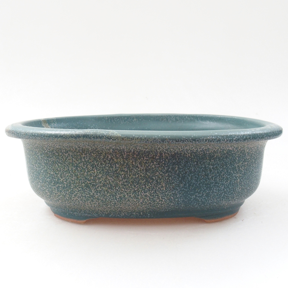 Keramická bonsai miska 18 x 14,5 x 6 cm, farba modra