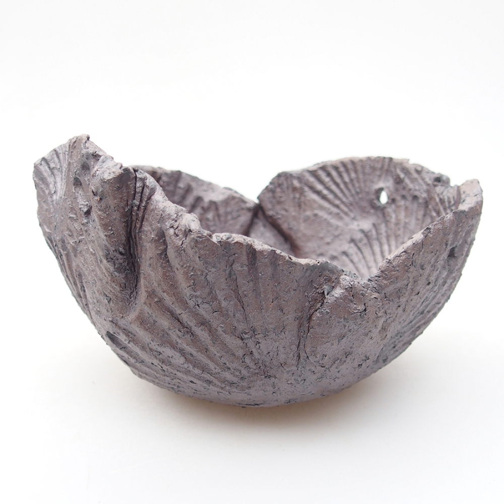 Keramická Škrupina 13 x 12,5 x 8 cm , farba kovová