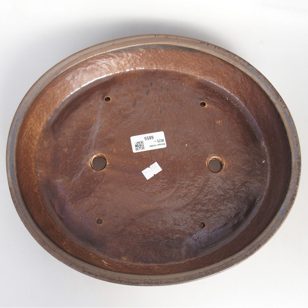 Keramická miska na bonsaje 31,5 x 27,5 x 6,5 cm, farba modrá