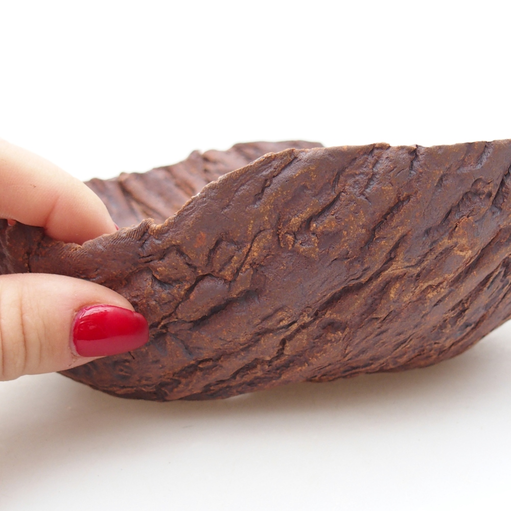 Keramická mušľa 18,5 x 17,5 x 6 cm , farba hnedá