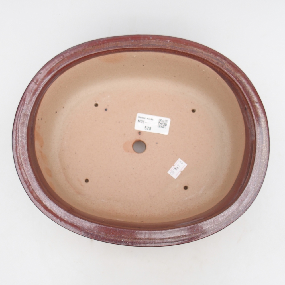 Keramická miska na bonsaje 26 x 22 x 8 cm, hnedá