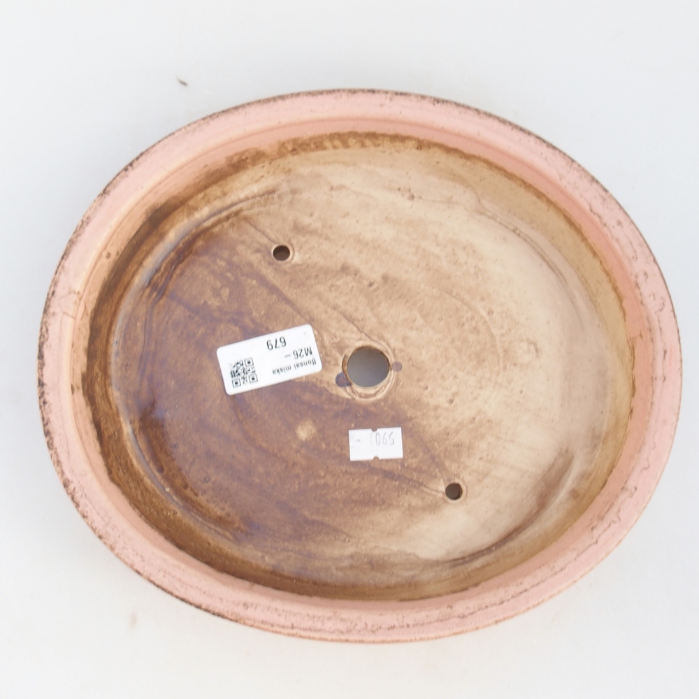 Keramická bonsajová miska 25 x 20 x 7,5 cm, zelená