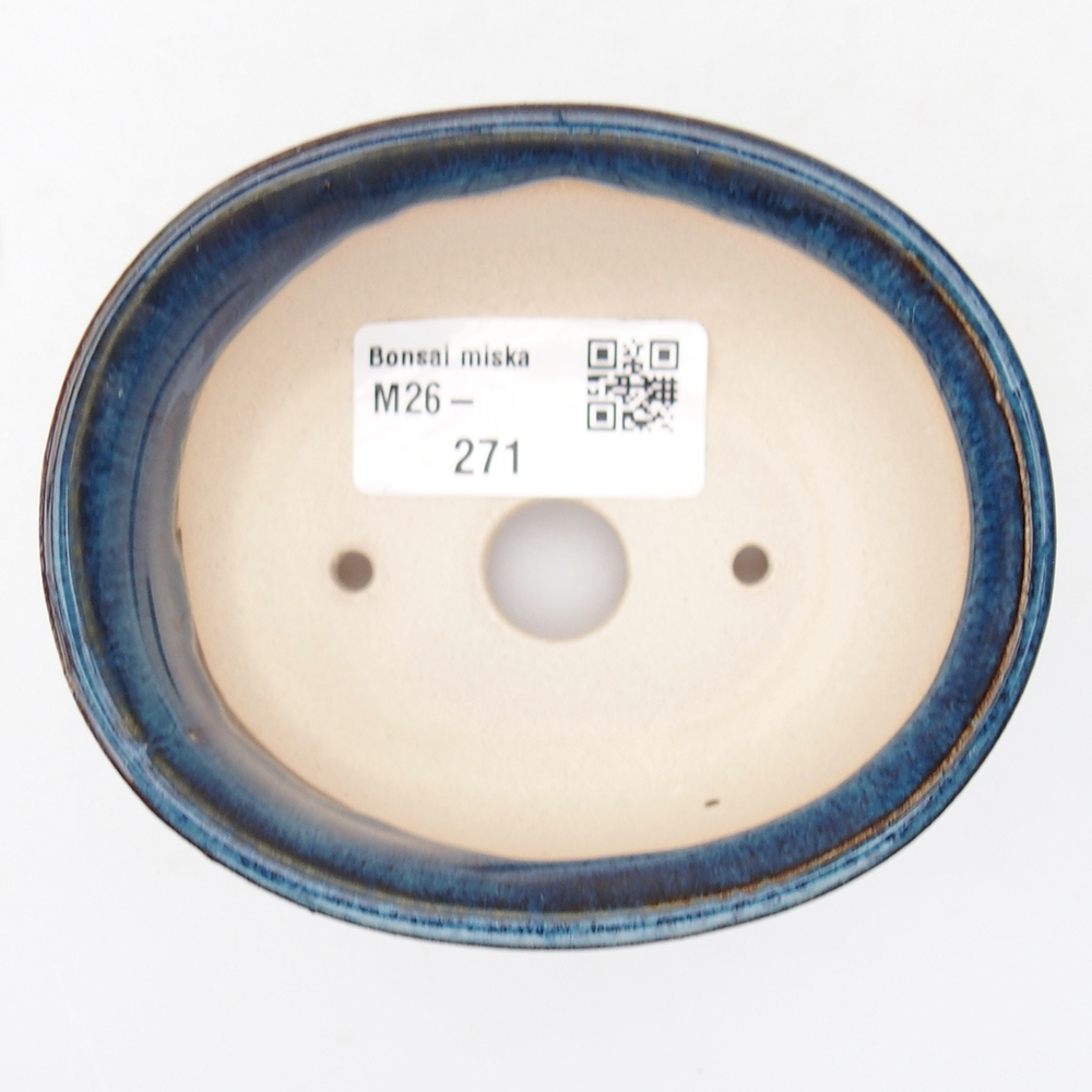 Mini bonsajová miska 9,5 x 8 x 4,5 cm, farba modrá