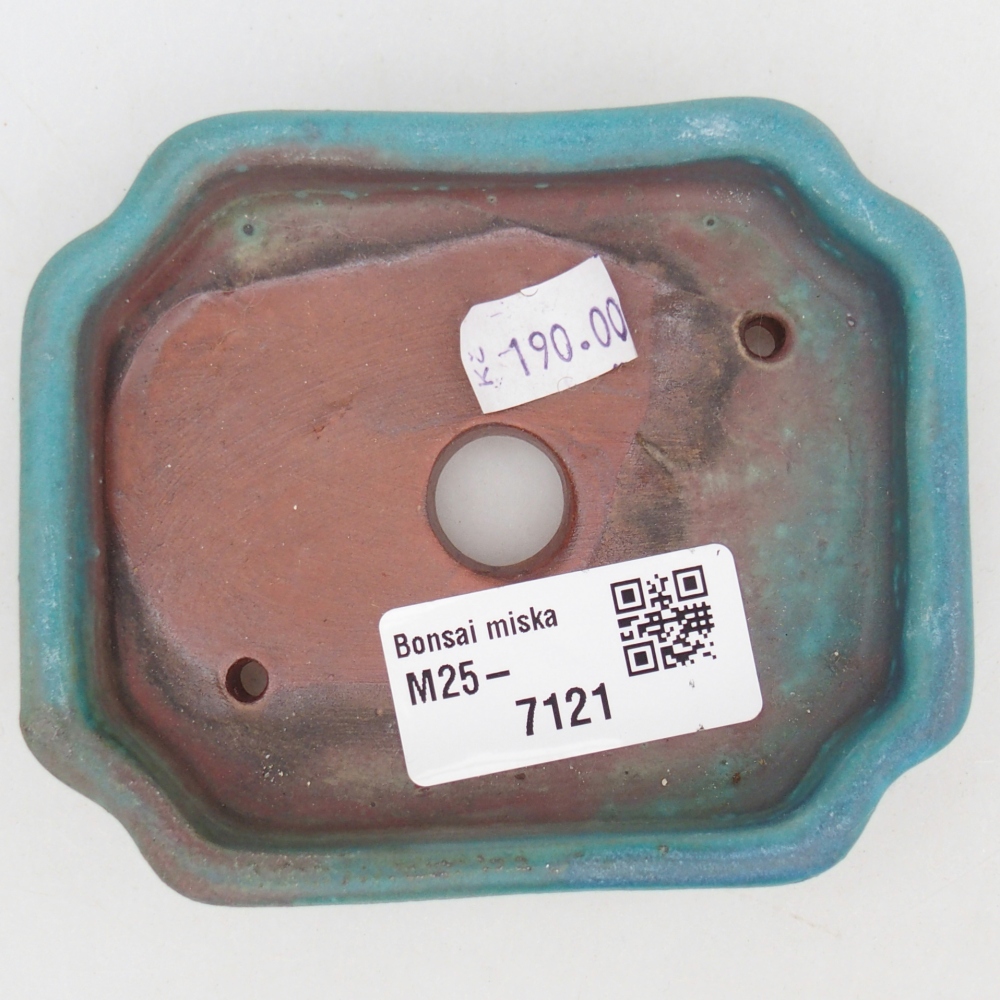Keramická miska na bonsaje 10 x 8,5 x 2 cm, farba modrá